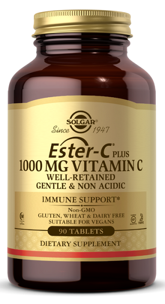SolgarEster-c Plus 1000 mg vitamina C 90 comprimidos.