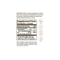 Miniatura de una etiqueta que muestra el contenido de un suplemento Solgar Flavo-Zinc Zinc 23 mg 50 Pastillas.