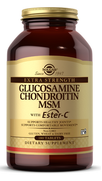 Miniatura de Un frasco de Solgar's Glucosamina, Condroitina, MSM con Ester-C 180 comprimidos.
