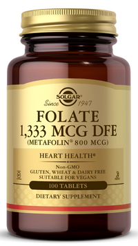 Miniatura de Solgar Folato 1.333 mcg DFE (Metafolina 800 mcg) 100 comprimidos defef.
