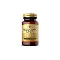 Miniatura de Un frasco de Solgar Pycnogenol 100 mg 30 cápsulas vegetales, que favorece la salud del sistema circulatorio y del cerebro.