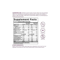 Thumbnail for A nutrition label for Solgar U-Cubes Children's Multi-Vitamin and Mineral 60 Gummies that supports the proper development of the child and immunity.