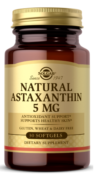 Solgar La Astaxantina Natural 5 mg 30 cápsulas blandas es un potente antioxidante que proporciona numerosos beneficios para el cuidado de la piel. Cada porción contiene 5 mg de esta potente astaxantina, que garantiza la máxima eficacia para promover una piel sana.