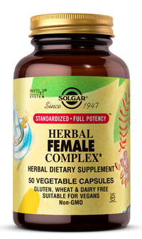 Miniatura de Un frasco de Solgar Complejo Herbal Femenino, que contiene 50 cápsulas vegetales.