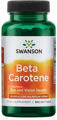 Miniatura de Beta-Caroteno - 25000 IU 300 softgels suplemento dietético de Swanson.