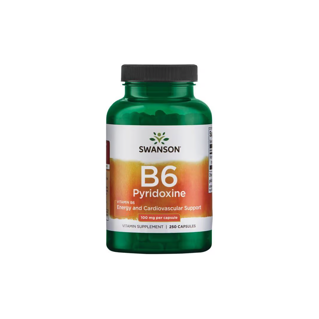 Vitamin B6 Pyridoxine 100 mg 250 Capsules