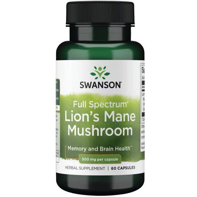 Lion's Mane Mushroom 500 mg 60 Capsules