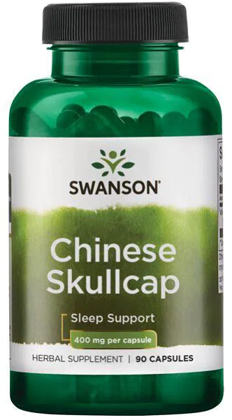 Swanson Escutelaria China - 400 mg 90 cápsulas sleep cap.