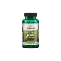 Thumbnail for Swanson's Full Spectrum Black Cohosh 540 mg offers 60 capsules aimed at supporting women's health by maintaining hormonal balance and relieving menopausal symptoms.