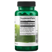 Thumbnail for The Swanson Coleus Forskohlii 400 mg supplements come in a green bottle with a label showing supplement facts. These capsules support weight loss and cardiovascular health, containing gelatin, plant fiber, and magnesium stearate.