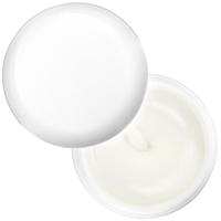 Thumbnail for An open jar of Swanson Wild Yam Cream 59ml, a rich white skincare solution for menopause support, sits gracefully with its lid beside it.