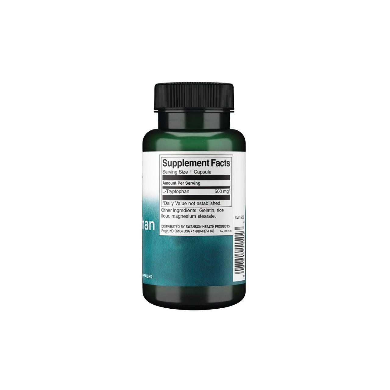 L-Triptófano - 500 mg 60 cápsulas - información sobre el suplemento