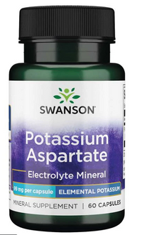 Miniatura de Swanson Aspartato de Potasio - 99 mg 90 cápsulas suplemento dietético cápsulas que contienen aspartato de potasio electrolito mineral.