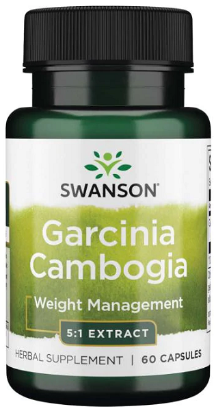Swanson Extracto de Garcinia Cambogia 5:1 - 60 cápsulas cápsulas de control de peso.