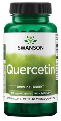 Miniatura para Un frasco de Swanson Quercetina 475 mg 60 vcaps, un potente antioxidante para mejorar el sistema inmunitario y favorecer la salud de los vasos sanguíneos.