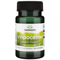 Thumbnail for Swanson's Vinpocetine 10 mg provides memory support and concentration enhancement. This dietary supplement contains 90 capsules to help sharpen mental clarity.