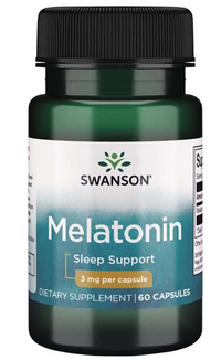 Miniatura de Swanson Melatonina - 3 mg 60 cápsulas ayuda al sueño.
