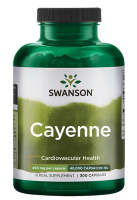 Swanson Cayena - 450 mg 300 cápsulas.