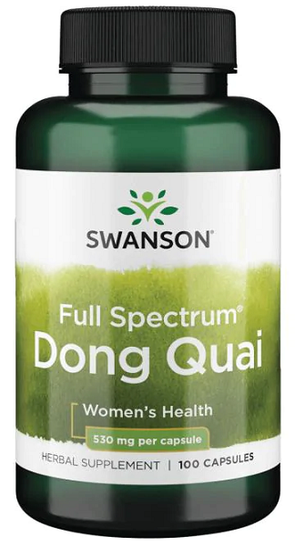 Swanson dong quai - 530 mg 100 cápsulas cápsulas para la salud de la mujer.