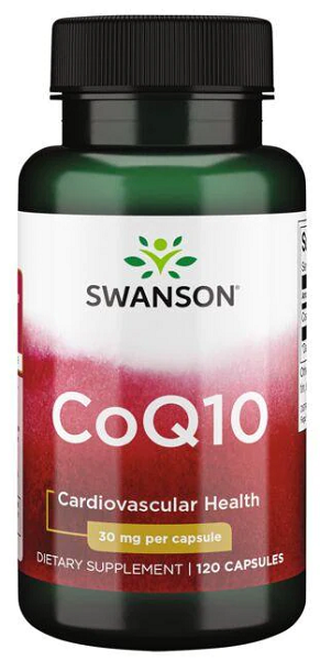 Swanson Coenzima Q10 - 30 mg 120 cápsulas para la salud cardiovascular.