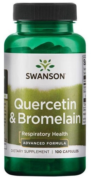 Swanson La quercetina con bromelina 100 cápsulas favorece la función inmunitaria estacional.