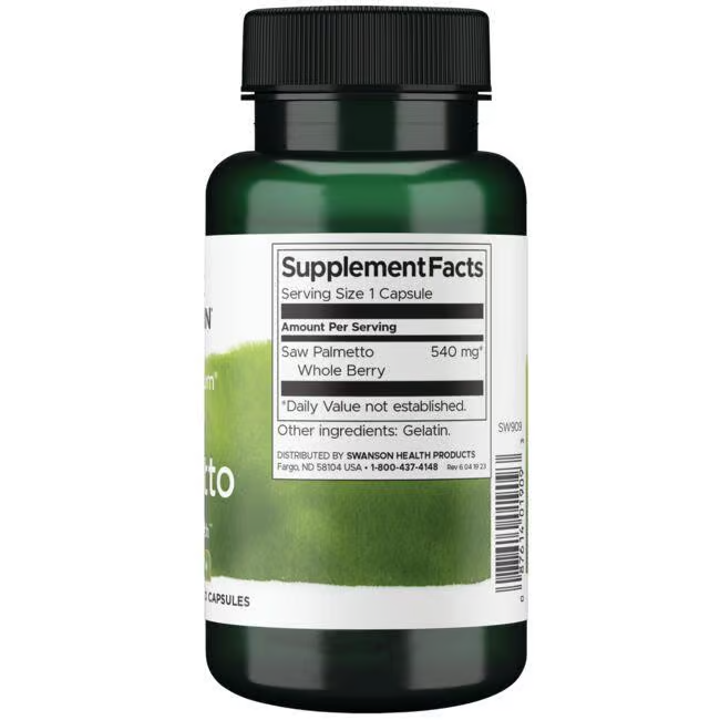 Full Spectrum Saw Palmetto 540 mg 100 Capsules