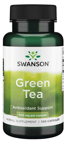 Swanson Té verde - 500 mg 100 cápsulas cápsulas de apoyo antioxidante.