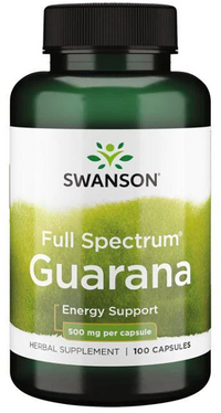 Miniatura de Swanson Guaraná - 500 mg 100 cápsulas apoyo energético.