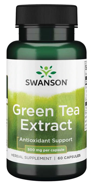 SwansonExtracto de Té Verde - 500 mg 60 cápsulas.