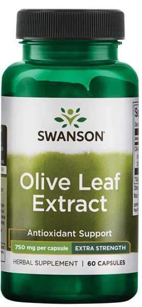 Swanson El Extracto de Hoja de Olivo - 750 mg 60 cápsulas es un potente suplemento conocido por sus propiedades antioxidantes y su capacidad para reforzar las defensas inmunitarias.