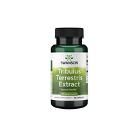 Thumbnail for A bottle of Swanson's Tribulus Terrestris Extract (500 mg, 60 capsules) is rich in steroidal saponins and aims to support sexual health by potentially boosting testosterone levels.