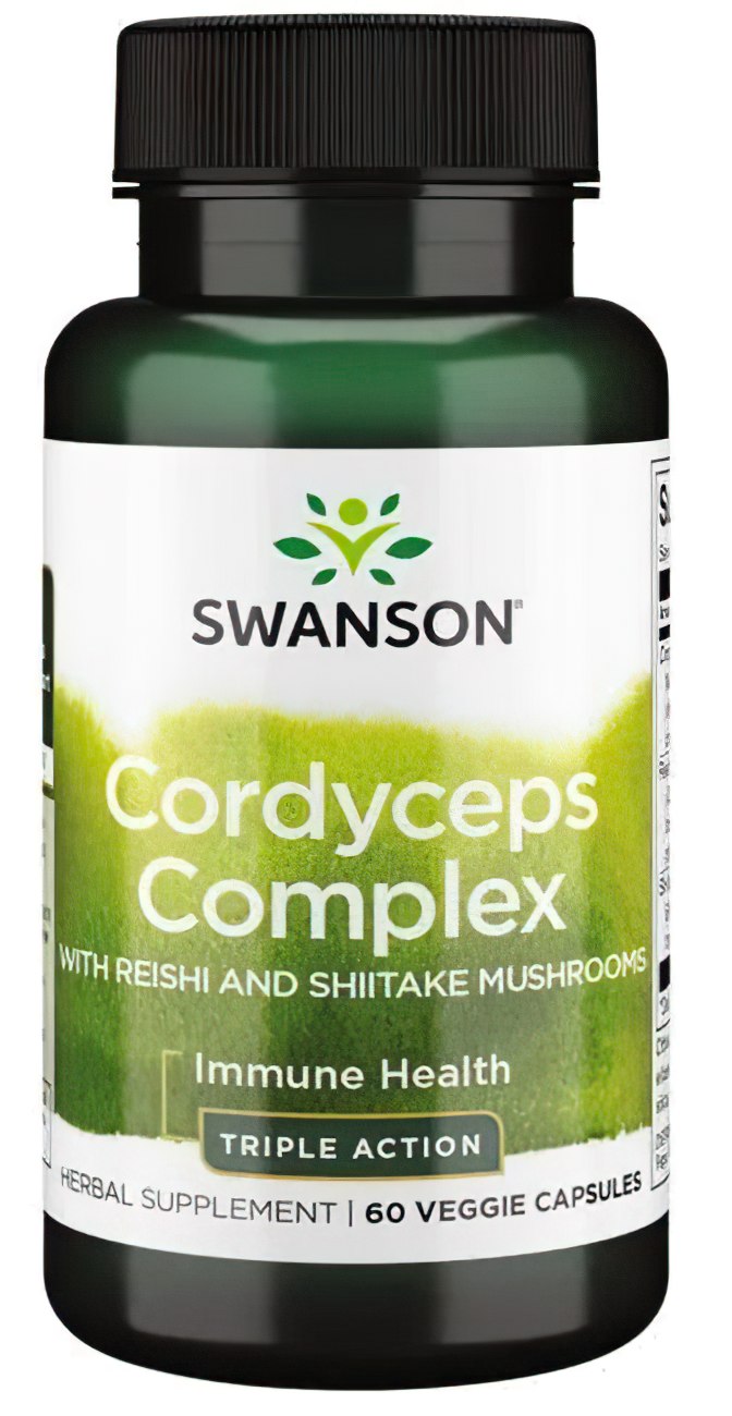 Swanson Complejo Cordyceps con Setas Reishi y Shiitake 60 cápsulas vegetales.