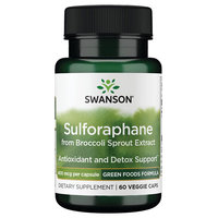 Thumbnail for Sulforaphane from Broccoli Sprout Extract 400 mcg 60 Veggie Capsules - Front