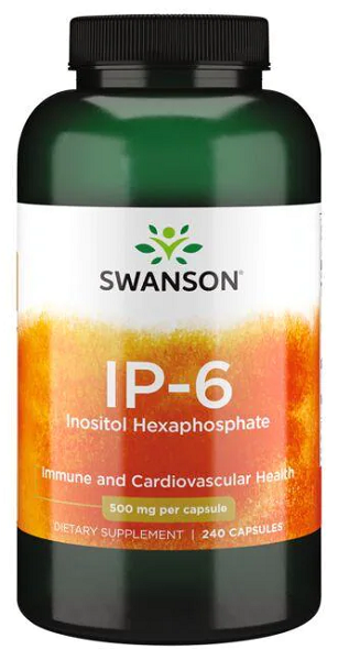 Un frasco de Swanson IP-6 Hexafosfato de inositol - 240 cápsulas.