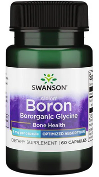Miniatura de Swanson Albion Boro Glicina Bororgánica - 6 mg 60 cápsulas cápsulas para la salud ósea.