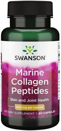 Miniatura de Swanson Colágeno Marino - 400 mg 60 cápsulas, para la salud de la piel y las articulaciones.