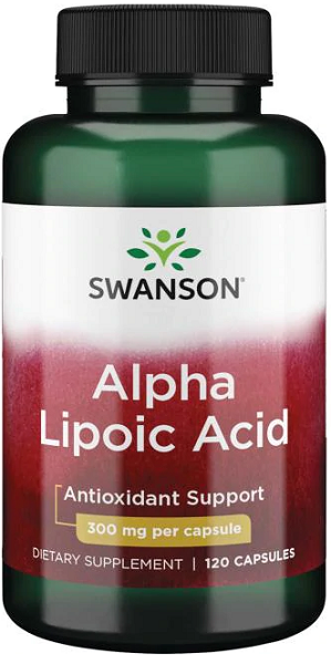 Swanson Ácido Alfa Lipoico - 300 mg 120 cápsulas.