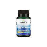 Thumbnail for Swanson Pregnenolone, a high-potency supplement with 25 mg per capsule, provides brain function support with 60 capsules per bottle.