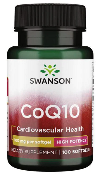 Swanson Coenzima Q10 100 mg 100 cápsulas de gelatina blanda.