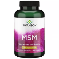 Thumbnail for Swanson's MSM 1000 mg supplement features TruFlex® MSM in 120 capsules, supporting joint health and mobility.