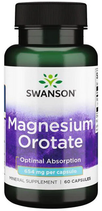 Miniatura de Swanson Oroato de Magnesio - 40 mg 60 cápsulas absorción óptima.