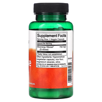 Thumbnail for A green bottle from Swanson displays the supplement facts for their Ribose 750 mg veggie capsules, highlighting Bioenergy Ribose to aid energy production. The formula also contains hypromellose, rice flour, and silica.