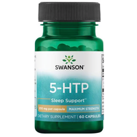 Thumbnail for Swanson's 5-HTP Maximum Strength offers serotonin support in a green bottle labeled 