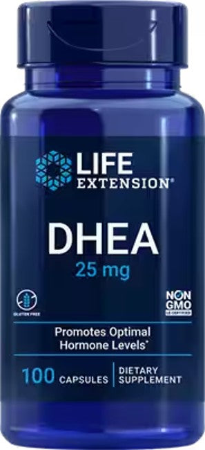 DHEA 25 mg 100 Capsules - front