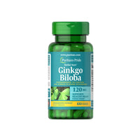 Miniatura de Puritan's Pride Extracto de Ginkgo Biloba 24% 120 mg 100 cápsulas.