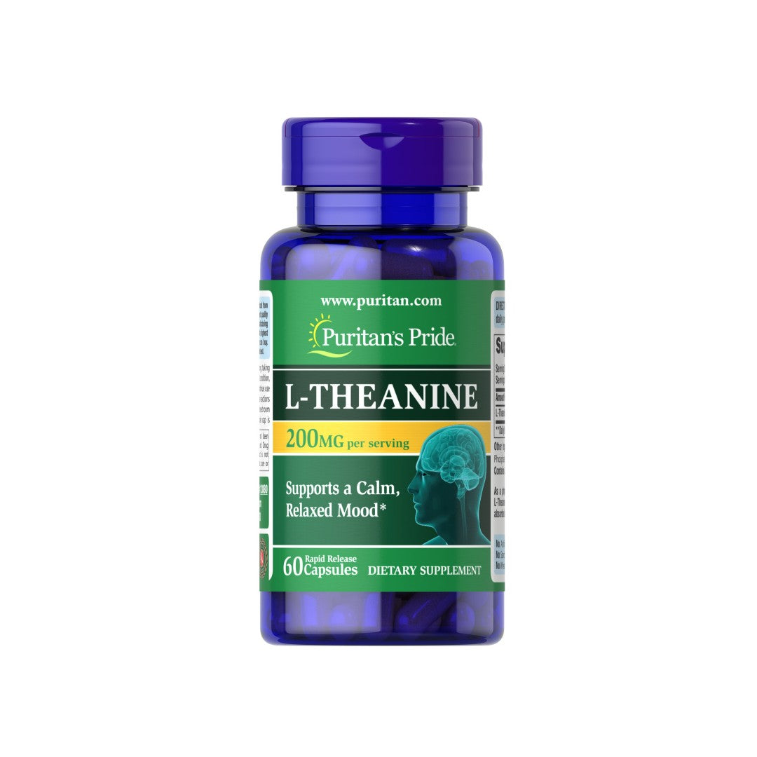 L-Teanina 100 mg 60 cápsulas - frente