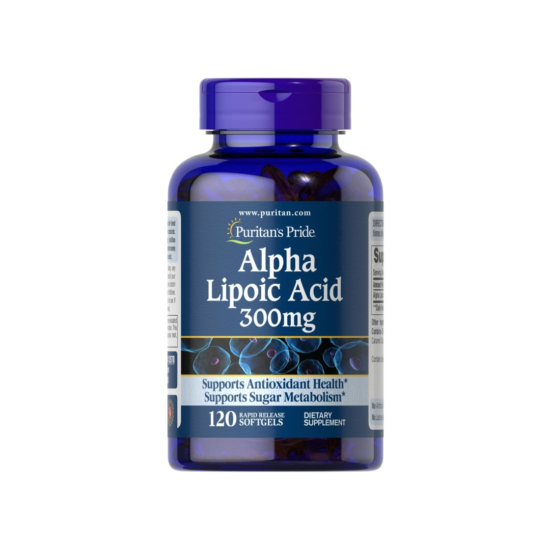 Puritan's Pride Ácido Alfa Lipoico - 300 mg 120 softgel.