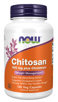 Thumbnail for Now Foods Chitosan 500 mg más Cromo 120 Cápsulas Vegetales.