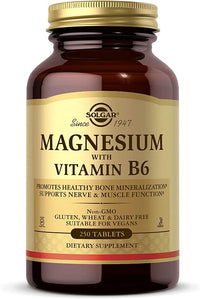 Miniatura de Un frasco de Solgar Magnesio con Vitamina B6 250 Comprimidos.