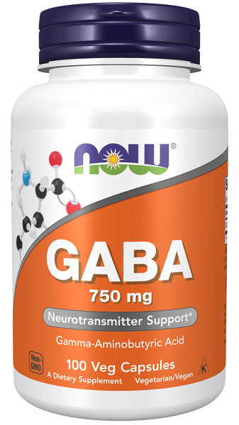 Now Foods GABA 750 mg 100 cápsulas vegetales.